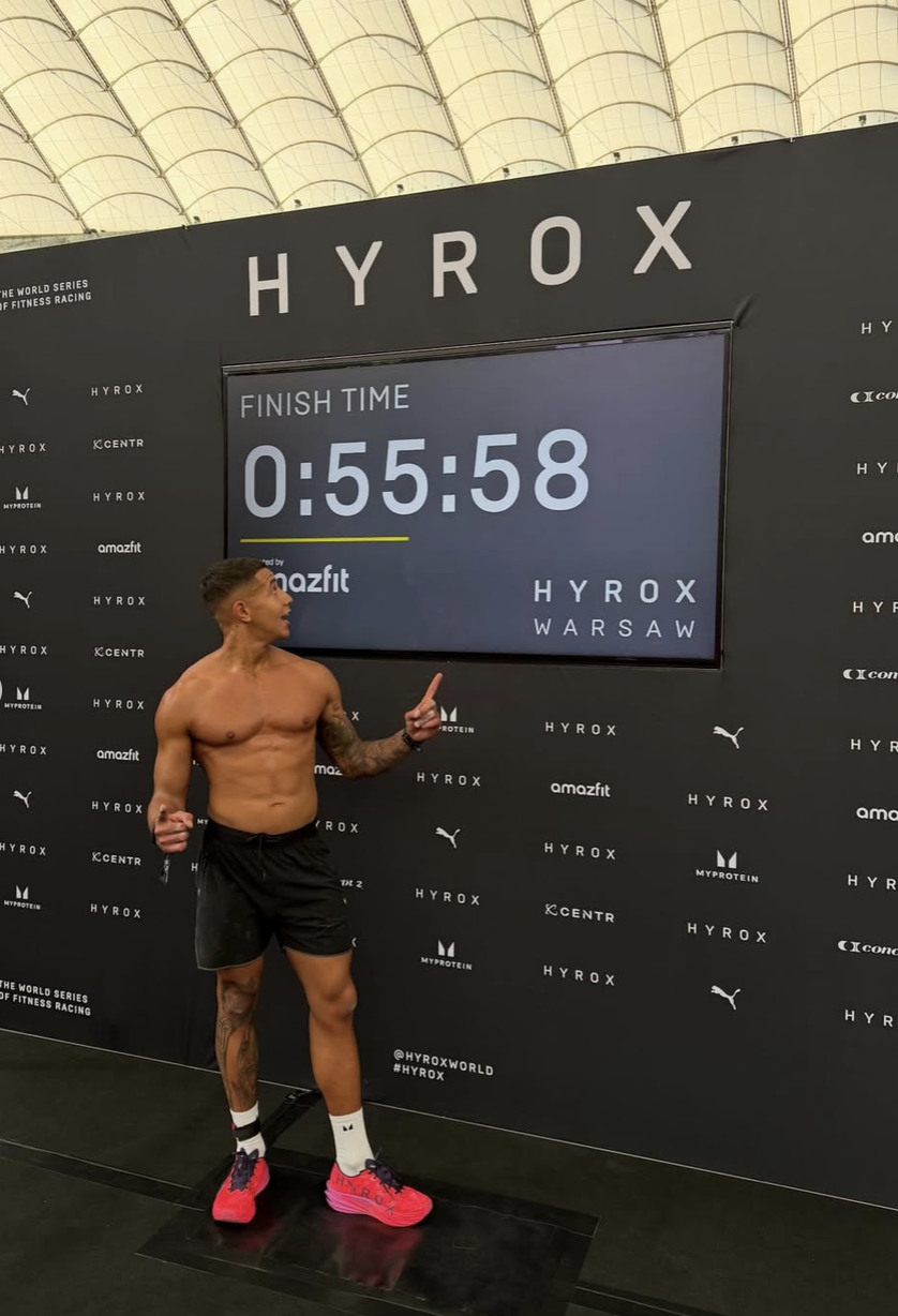 Dylan Caruso al traguardo HYROX